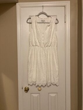 41 Hawthorn White Eyelet Sleeveless Mini Dress